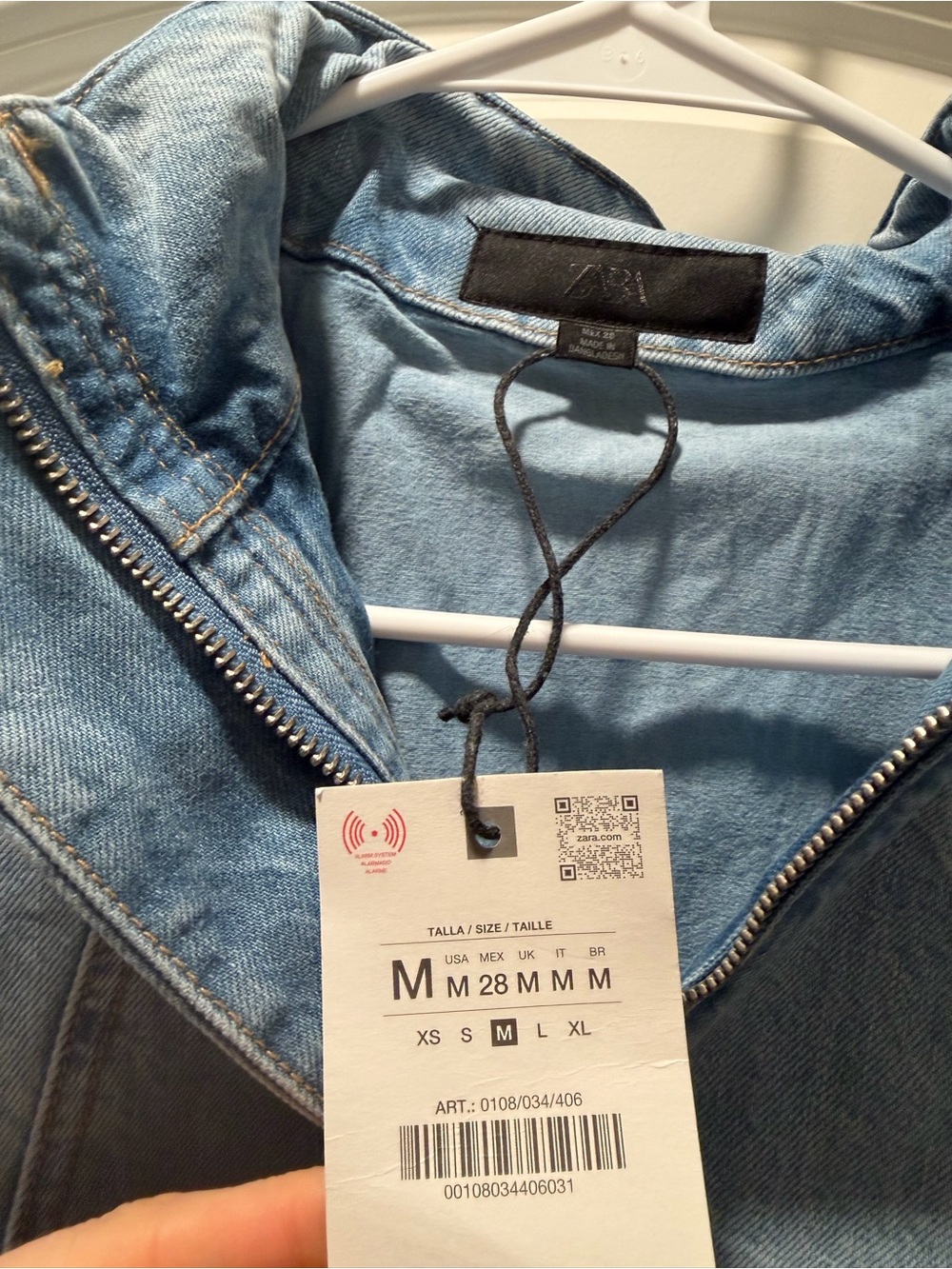 Z1975 HIGH NECK DENIM BOMBER JACKET - Picture 7 of 7